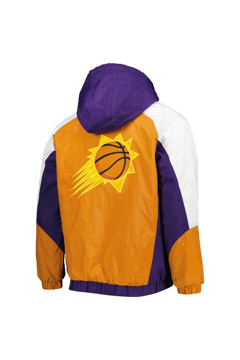 Men's Starter Purple Phoenix Suns Body Check Raglan Hoodie Half-Zip Jacket, Alternate, color, Purple