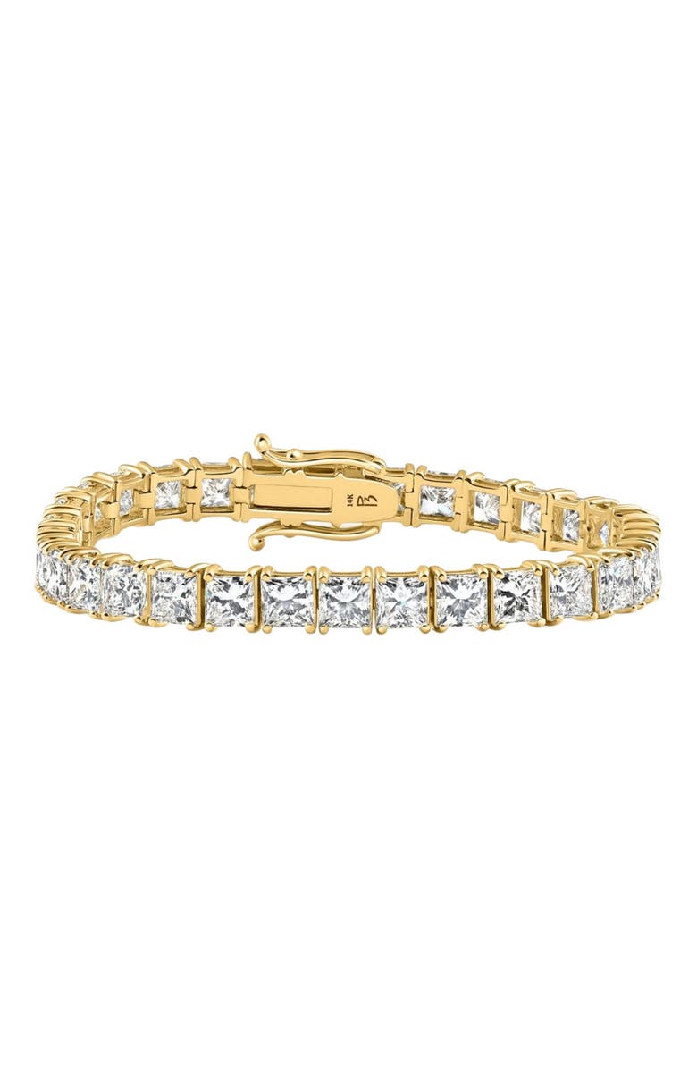 Bliss Diamond 25Ct Princess Diamond Tennis Bracelet 14k Gold 7" Lab Grown, Alternate, color, 