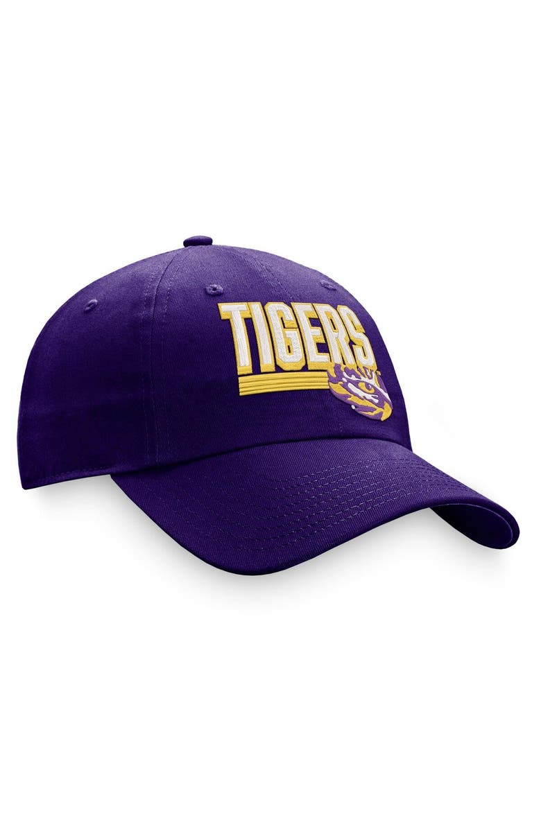 TOP OF THE WORLD Men's Top of the World Purple LSU Tigers Slice Adjustable Hat, Alternate, color, 