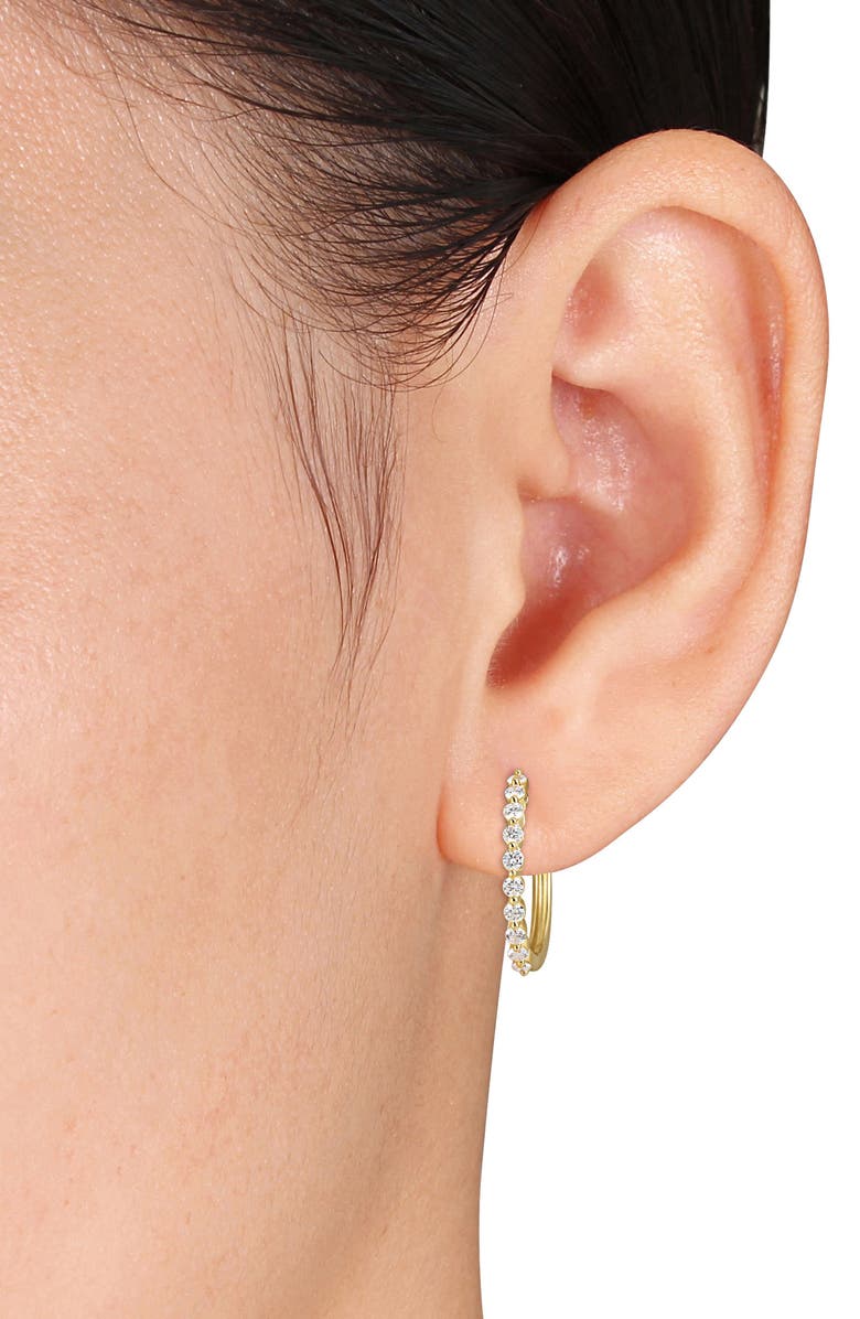 Created Forever Lab-Grown Diamond Hoop Earrings, Alternate, color, Gold