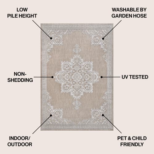 Jonathan Y Arden Vintage Casual Medallion Indoor/outdoor Area Rug