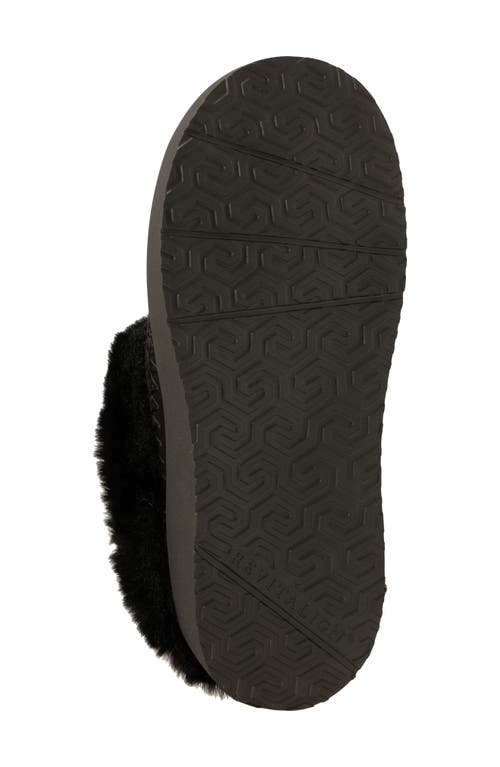 Revitalign Aspen Nordic Orthotic Faux Fur Lined Slippers In Black