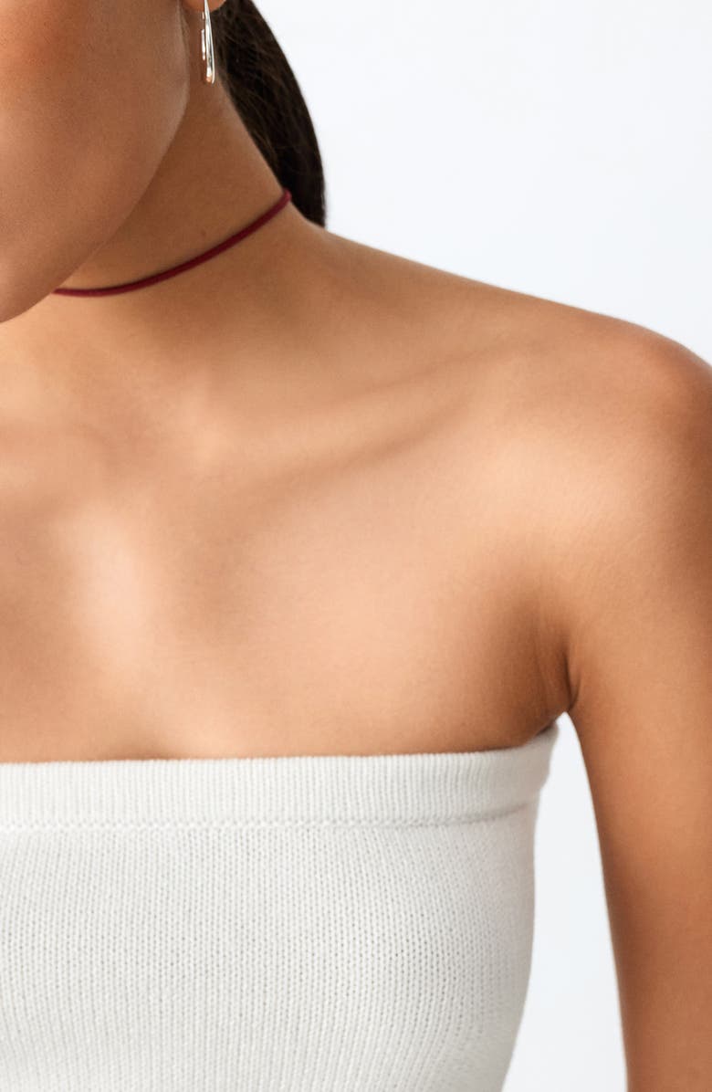 MANGO TEEN Strapless Cotton Top, Alternate, color,