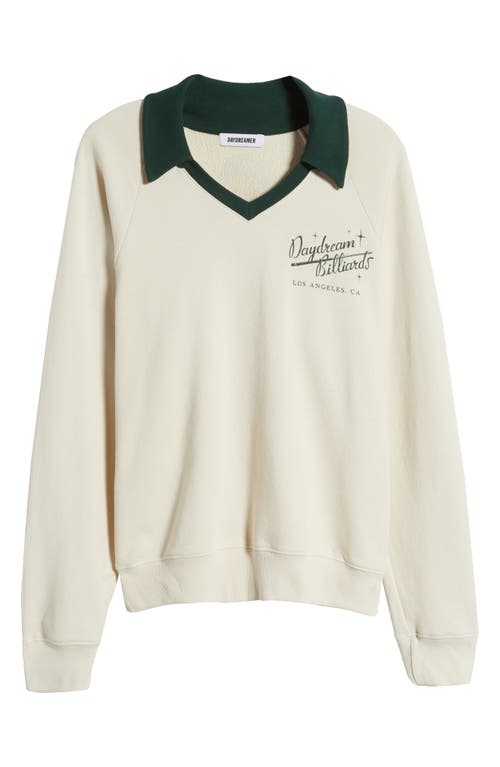 Daydreamer That's Your Cue Johnny Collar Graphic Sweatshirt