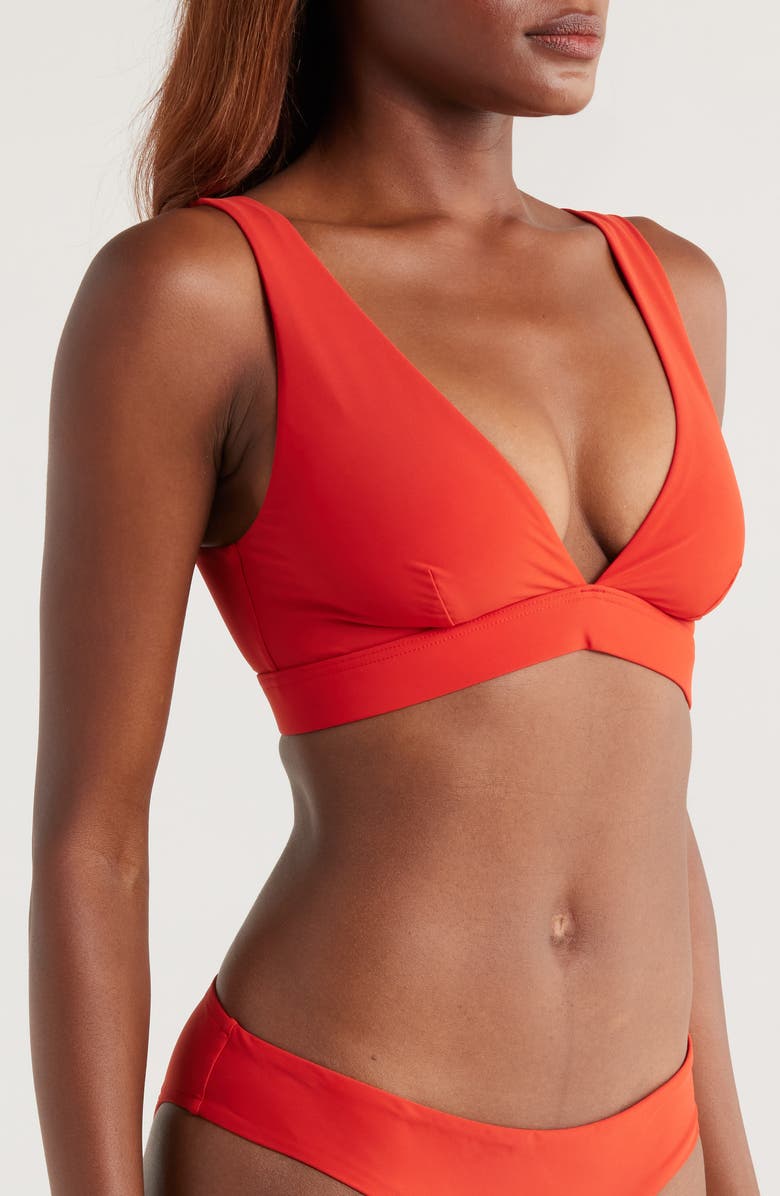 BONDI BORN Lya Bikini Top, Alternate, color, Rosso