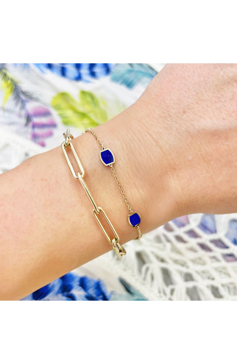 The Lovery Fine Jewelry Lapis Icon Bracelet, Alternate, color, Lapis