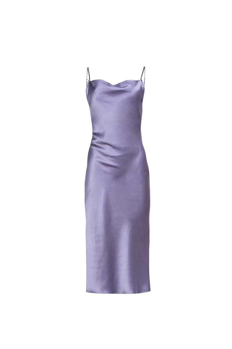 Cowl Neck Slip Dress, Alternate, color, LAVENDER SMOKE
