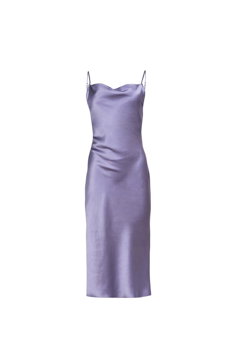 Fleur Du Mal Cowl Neck Slip Dress, Alternate, color, Lavender Smoke