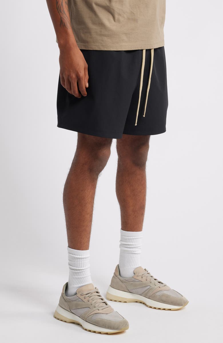 Fear of God Essentials Bonded Drawstring Soccer Shorts, Alternate, color,
