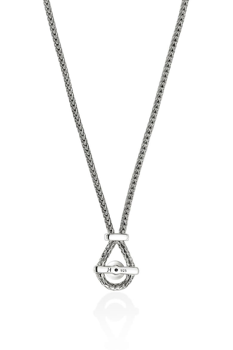 Icon Necklace, Sterling Silver, Black Sapphire, 2.5mm (Nordstrom Exclusive), Alternate, color, BLACK SAPPHIRE
