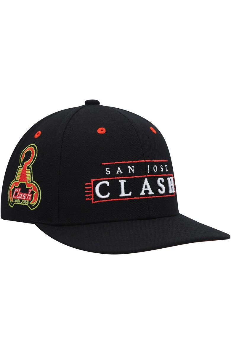 Mitchell & Ness Men's Mitchell & Ness Black San Jose Clash LOFI Pro Snapback Hat, Main, color, Black