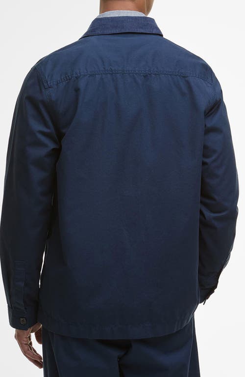 Barbour Cole Tailored Poplin Overshirt In Blue