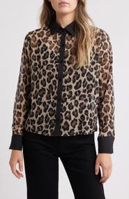 NIKKI LUND Leo Leopard Spot Button-Up Shirt