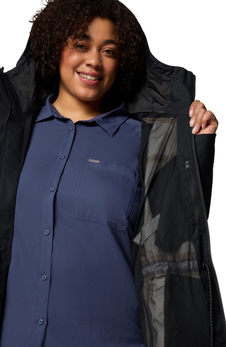 Columbia Hikebound II Long Waterproof Jacket, Alternate, color, Black