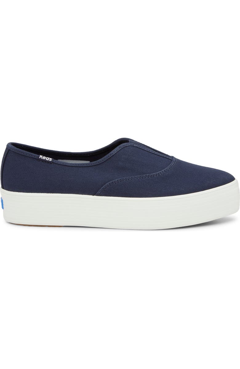 Keds<sup>®</sup> Point Platform Slip-On Sneaker, Alternate, color, Navy Canvas