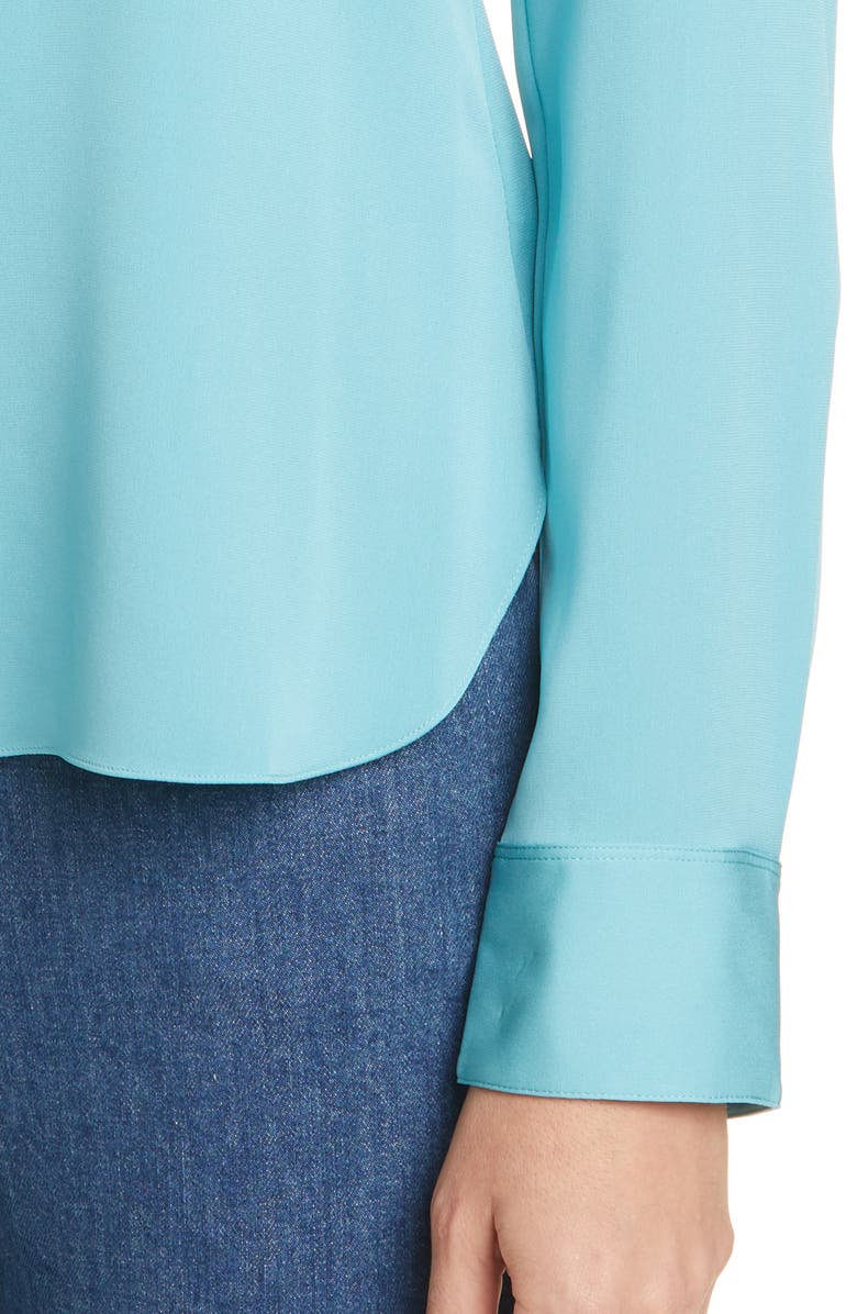 Theory Classic Fitted Stretch Silk Shirt, Alternate, color, 