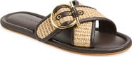 FERRAGAMO Elyzia Raffia Slide Sandal