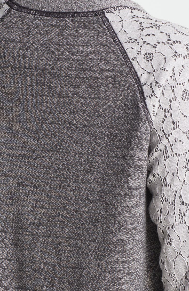 Olivia Moon Lace Sleeve Sweatshirt, Alternate, color,