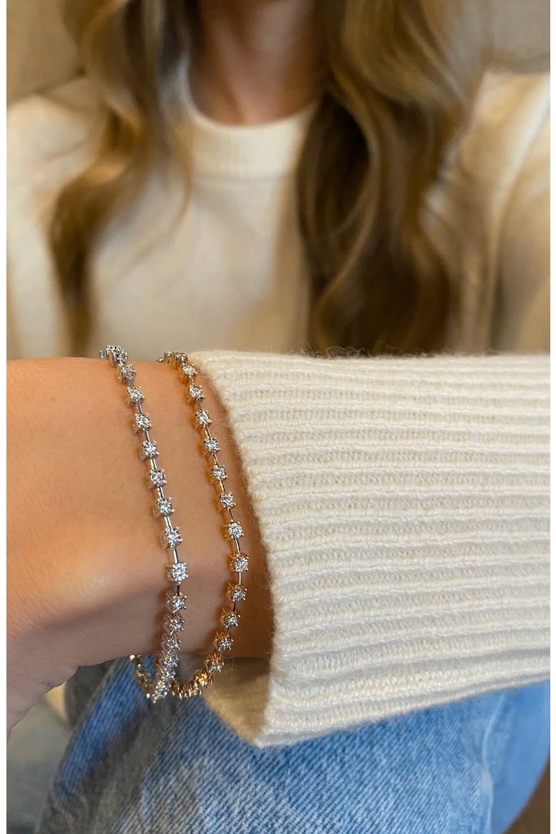 Ava Bea Interval Tennis Bracelet, Alternate, color, WHITE GOLD