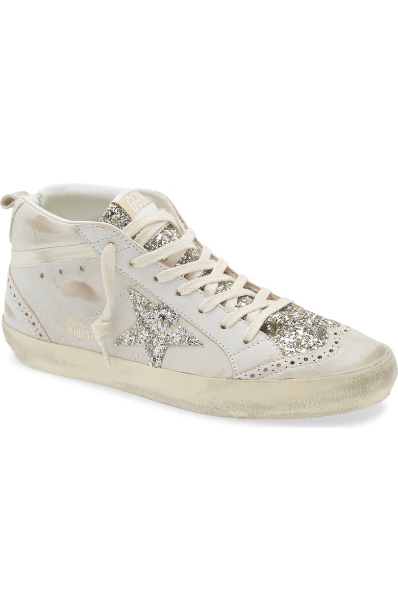 Golden Goose Mid Star Sneaker, Main, color, Beige/ Platinum