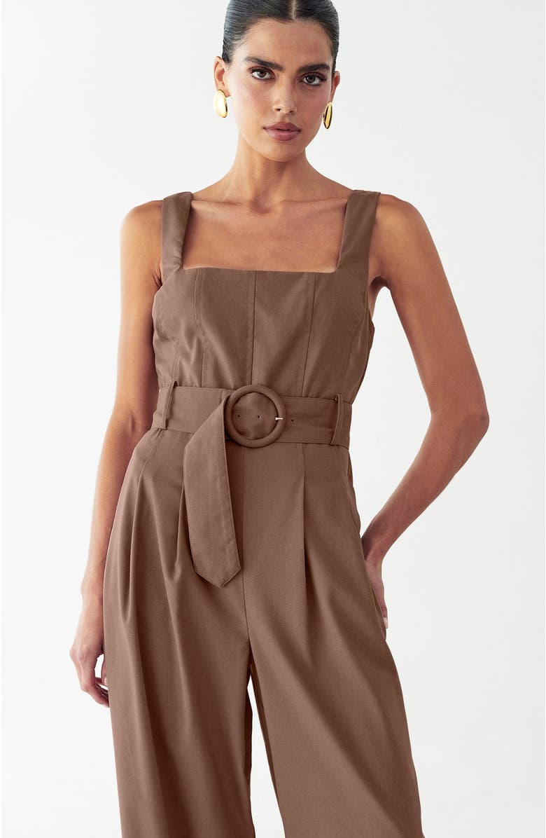 WILLA Annika Jumpsuit, Alternate, color, Mocha