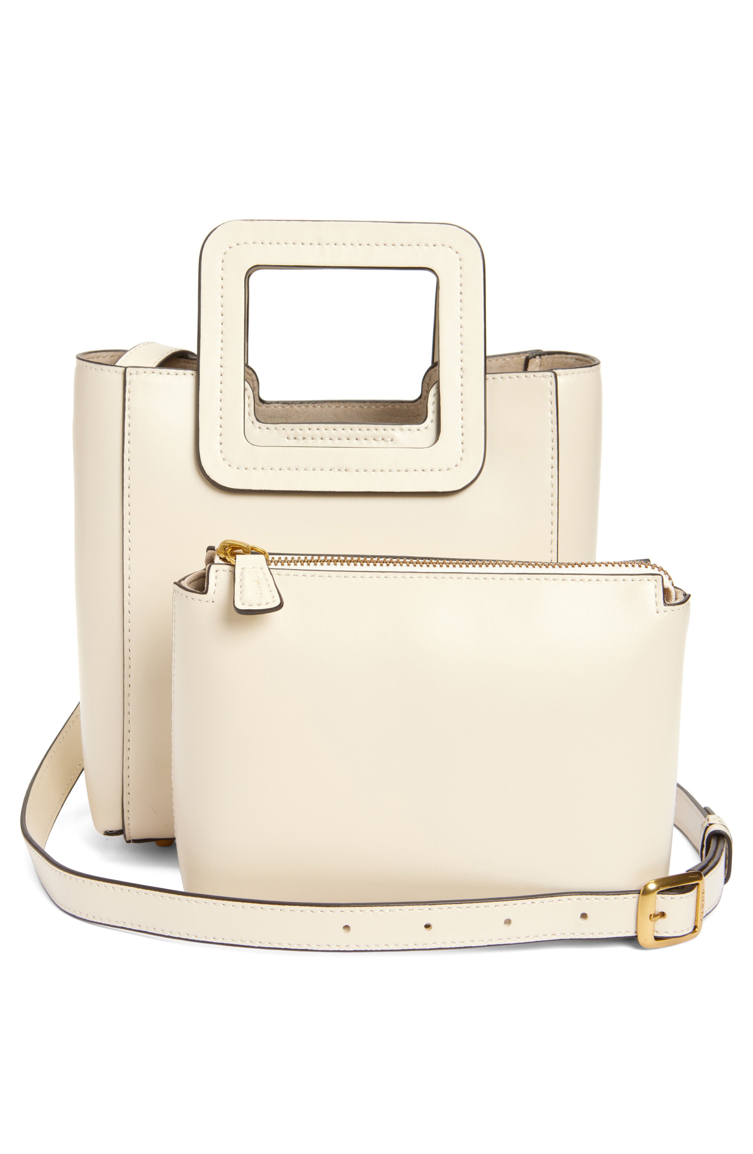 STAUD Mini Shirley Leather Satchel, Alternate, color, 