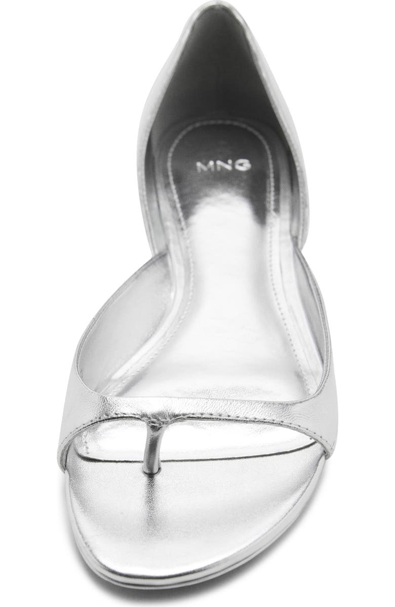 MANGO Metallic Sandal, Alternate, color, Silver