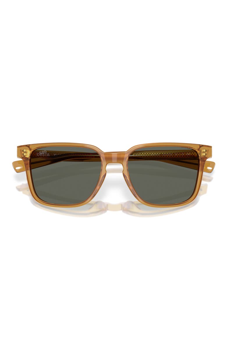 Kailano 53mm Polarized Square Sunglasses, Alternate, color, SUN RAY / GRAY 580G