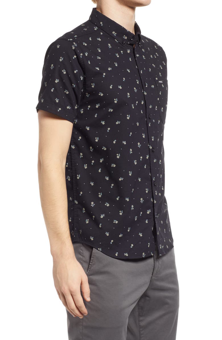 RVCA That'll Do Classic Fit Floral Print Short Sleeve Button-Down Shirt, Alternate, color,