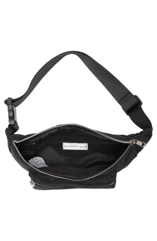 Madden Girl Woven Fanny Pack In Black