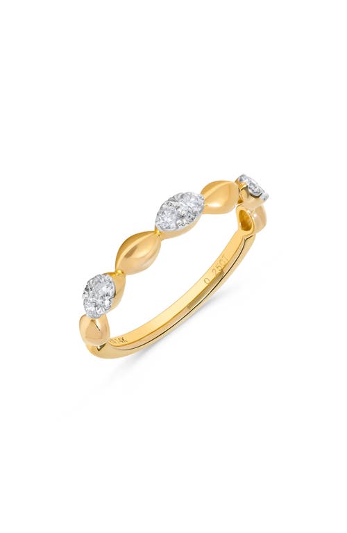 H.j. Namdar 14k Yellow Gold Diamond Marquise Station Stackable Ring In Gold