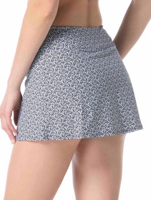 Beach House Samoan Floral Emmal Swim Skort In Blue