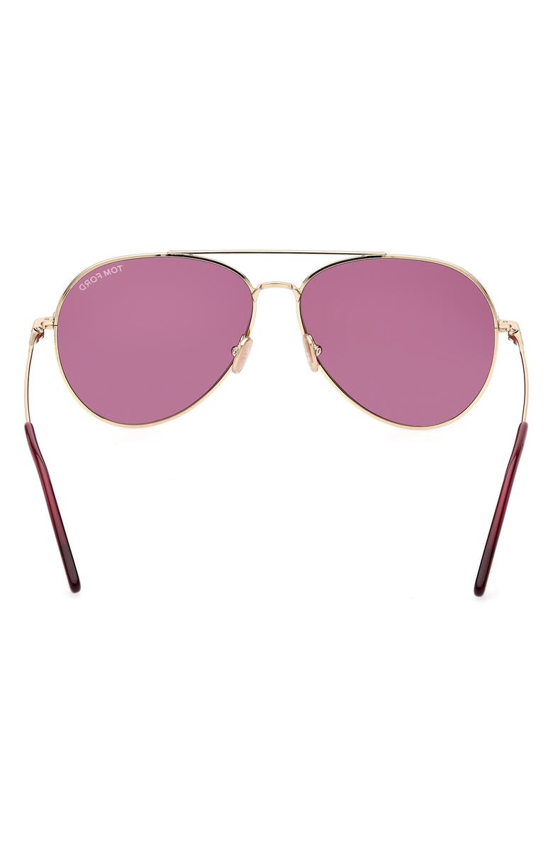 TOM FORD Dashel 62mm Oversize Aviator Sunglasses, Alternate, color, 