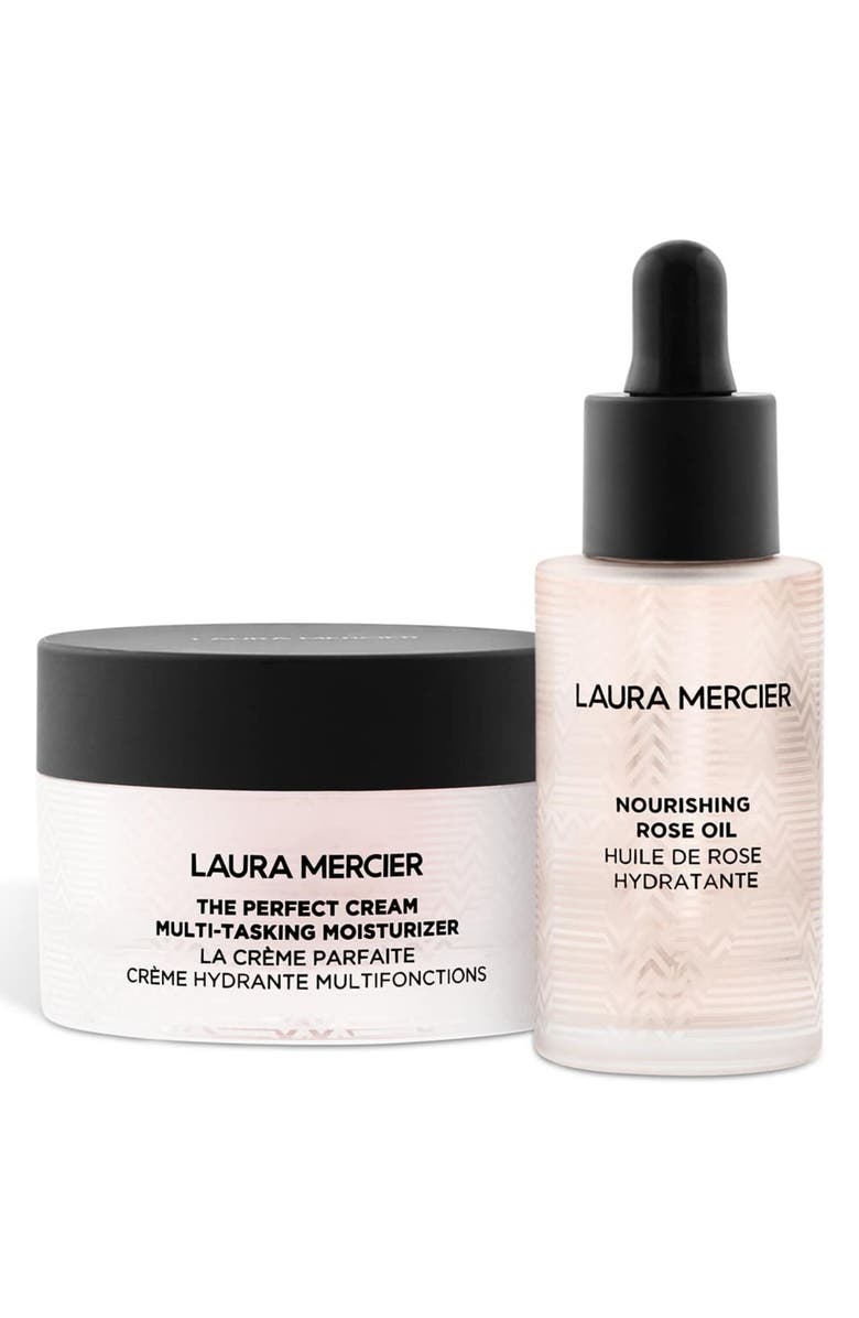 Laura Mercier Nourishing Rose Oil and Perfect Cream Hydrating Duo Set, Main, color, 