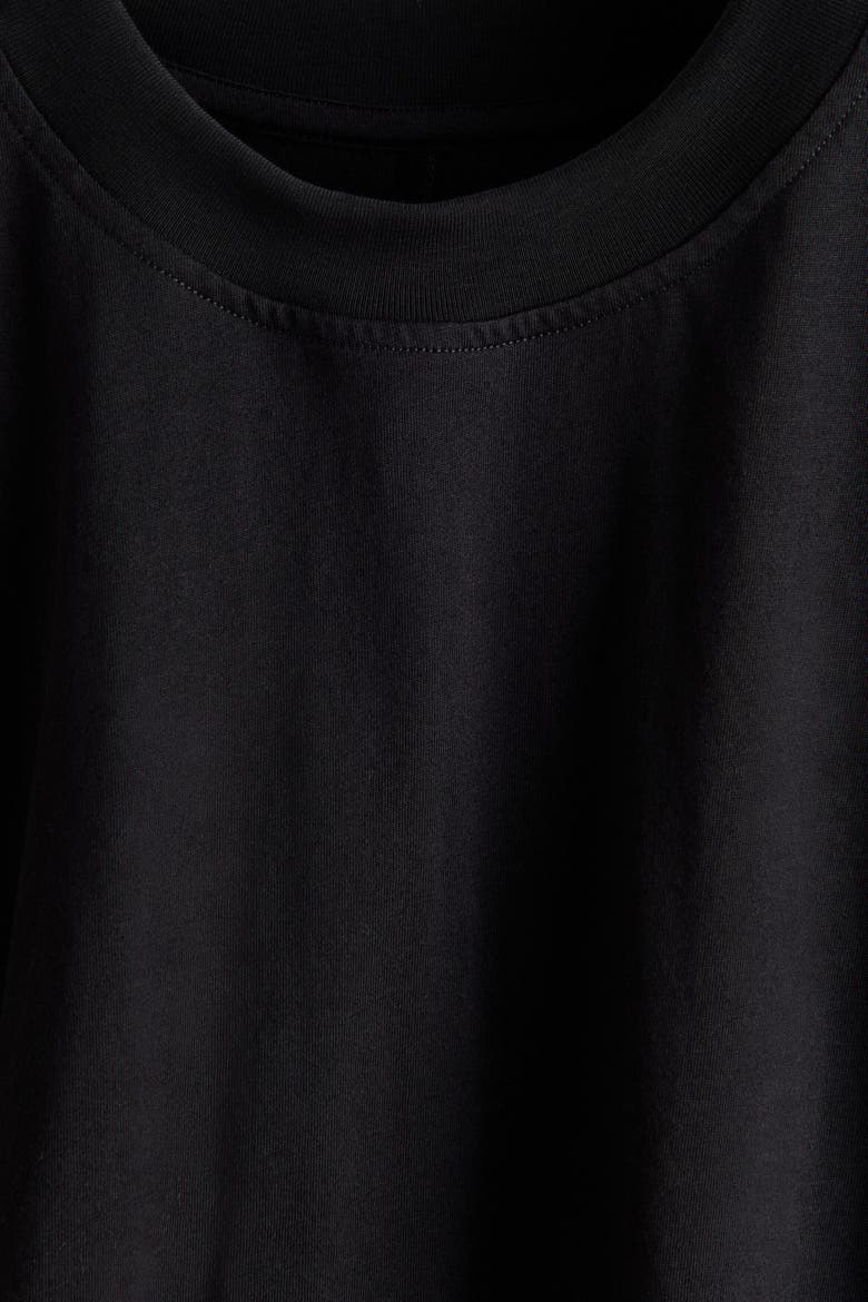 Batwing-sleeved Pima Cotton Top, Alternate, color, Black