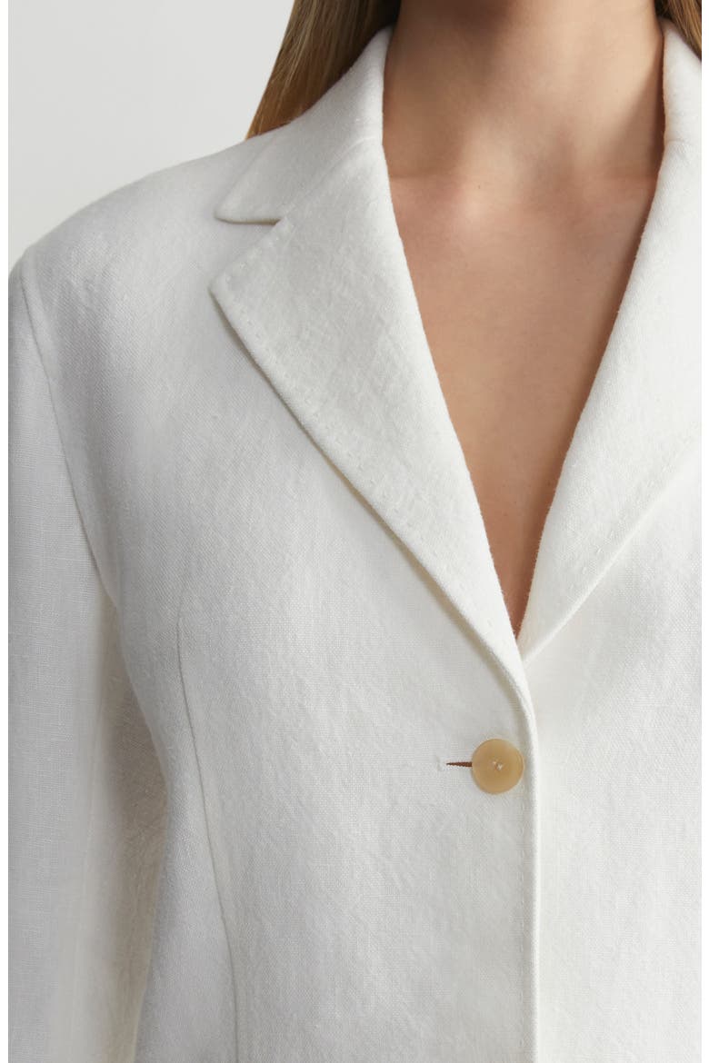 Three-Pocket Linen Blazer, Alternate, color, WHITE