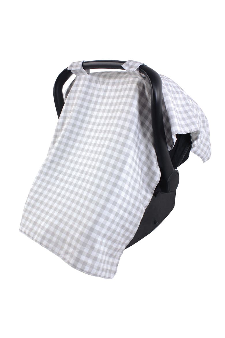 Reversible Car Seat and Stroller Canopy, Main, color, Gray Gingham