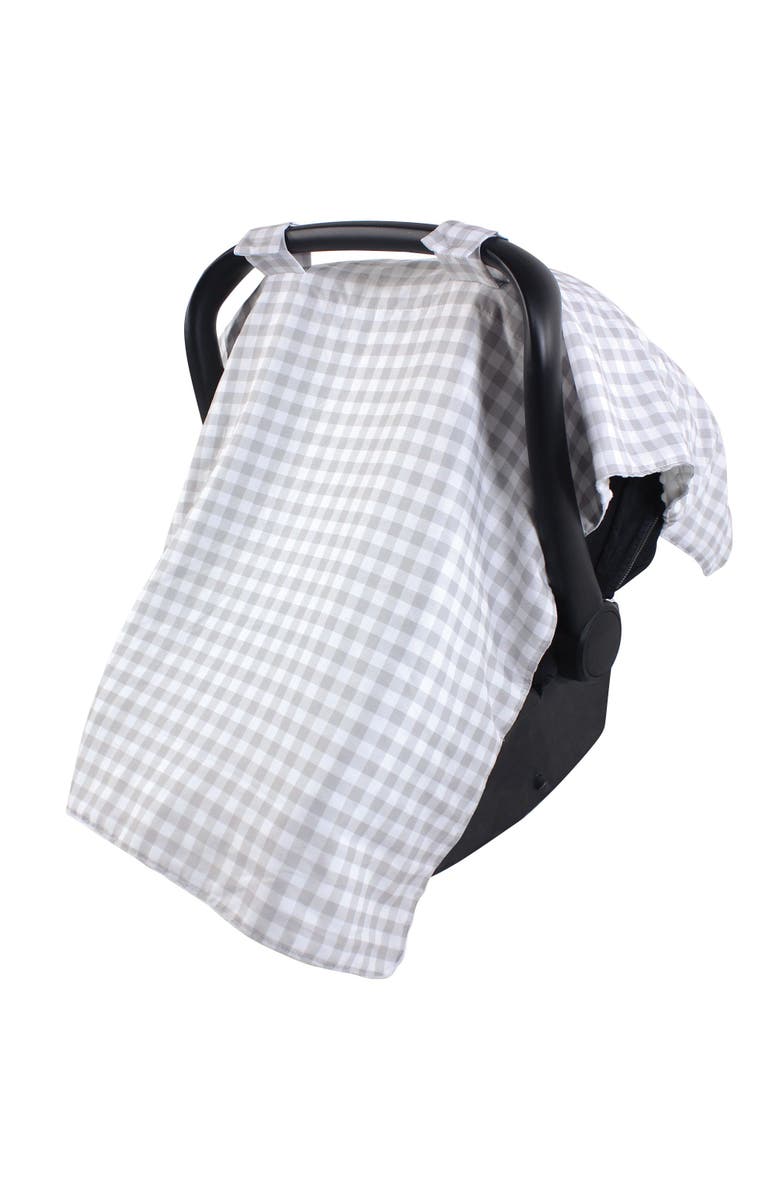 Hudson Baby Reversible Car Seat and Stroller Canopy, Main, color, Gray Gingham