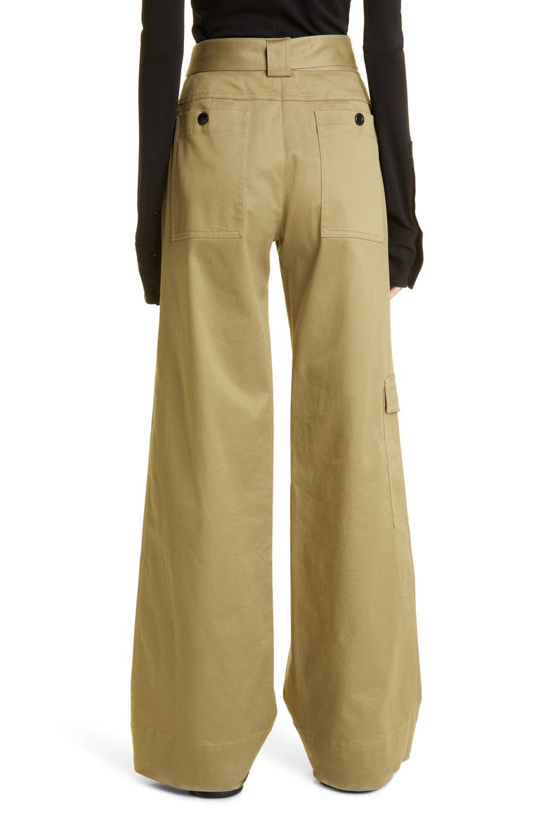 Cotton Stretch Twill Cargo Pants, Alternate, color, KHAKI GREEN
