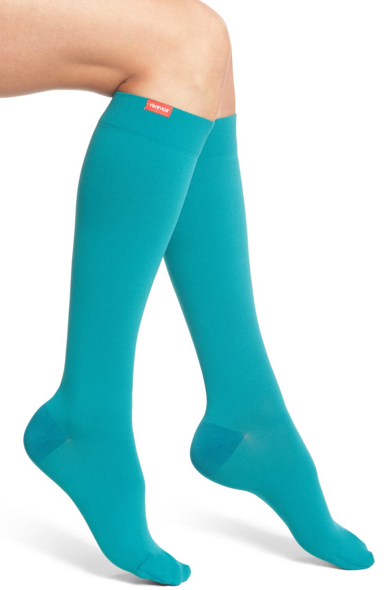VIM & VIGR Solid Graduated Compression Trouser Socks, Main, color, 