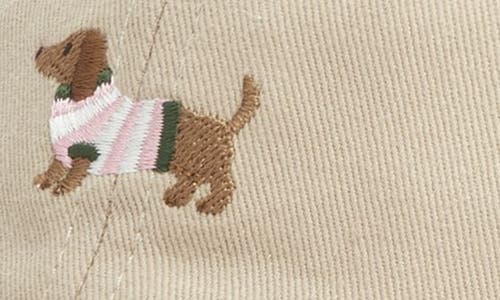 Frasier Sterling Dachshund Canvas Baseball Cap In Neutral