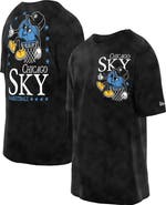 New Era Men's New Era Black Chicago Sky Old School Sport Enzyme Wash Oversized T-Shirt