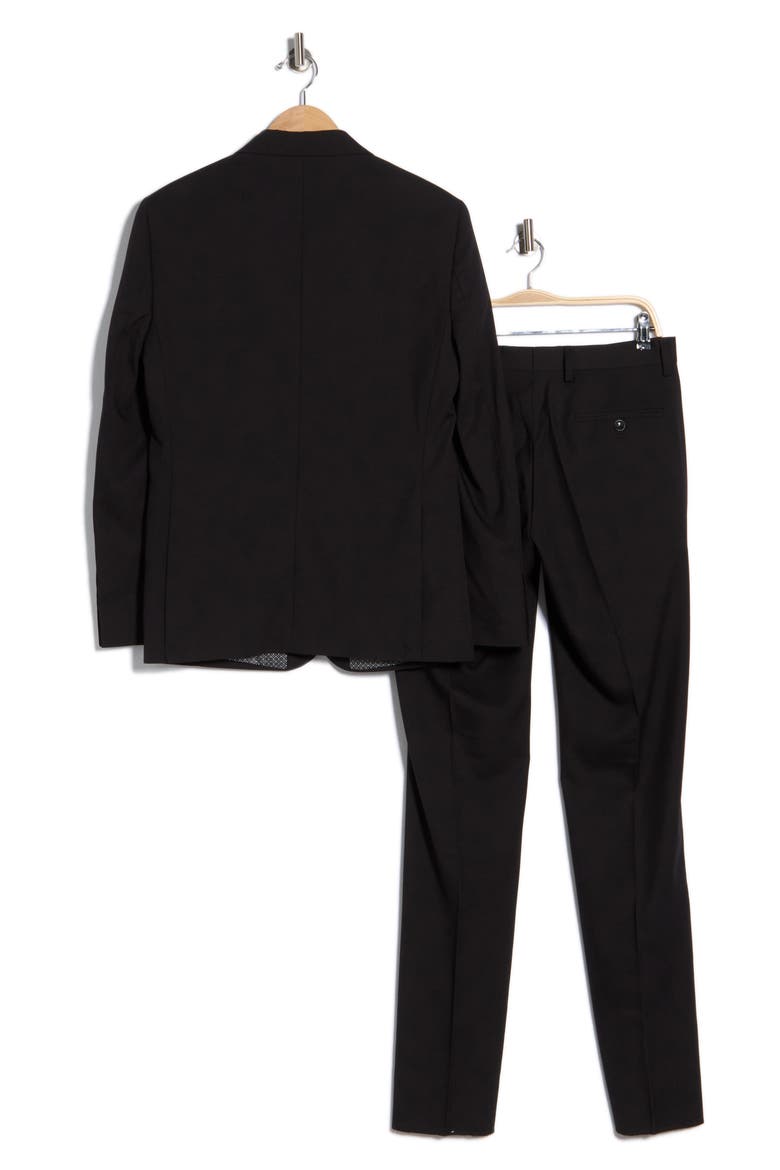 Solid Notch Lapel Suit, Alternate, color, BLACK