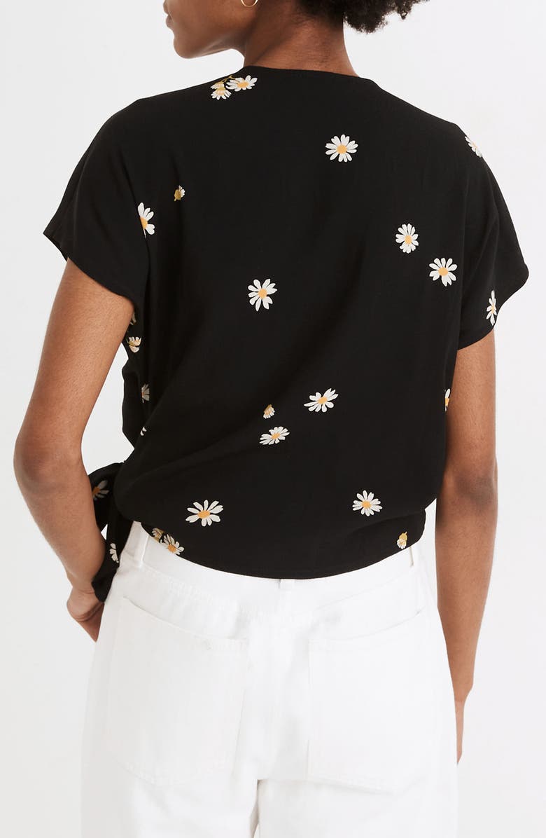 Madewell Lazy Daisies Sash Tie Wrap Top, Alternate, color, 