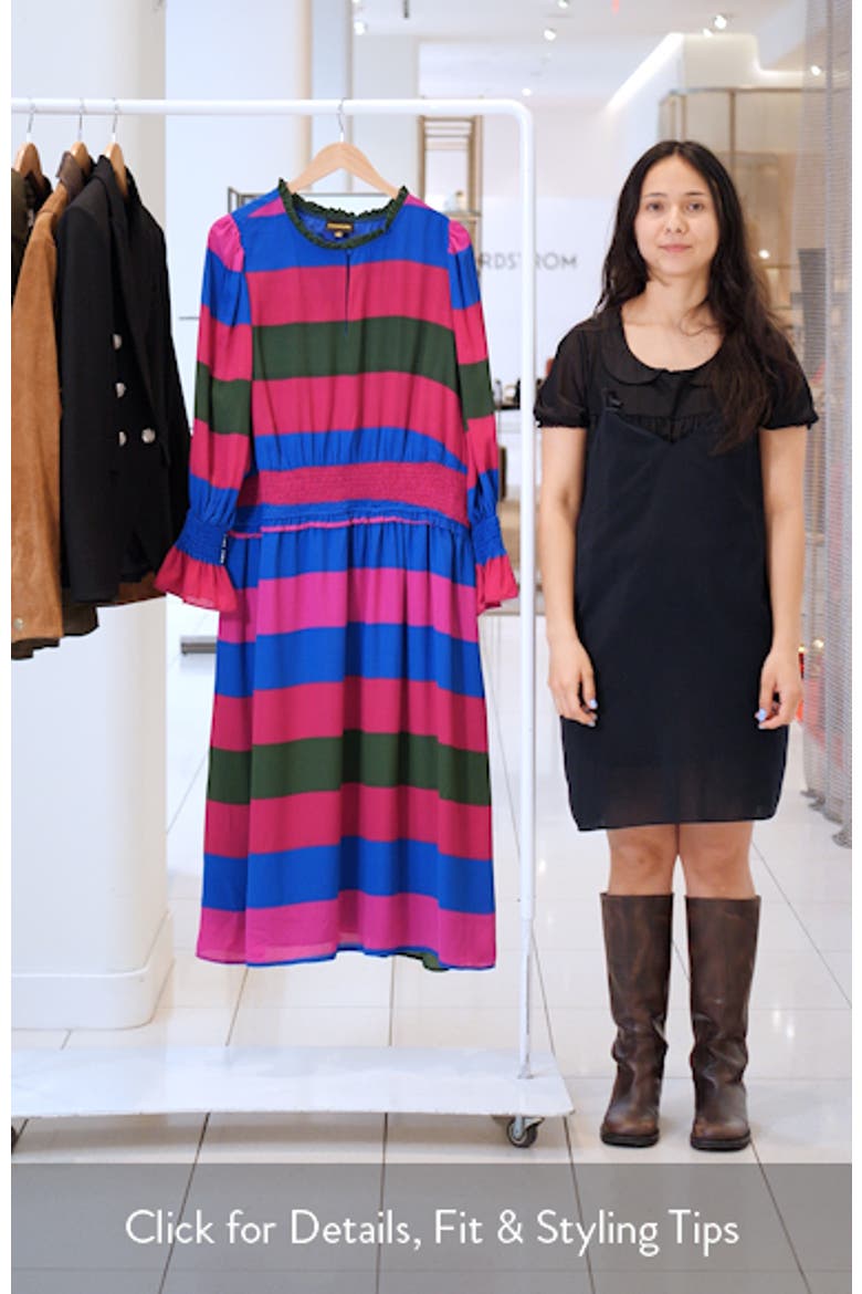 Saige Stripe Long Sleeve Midi Dress video