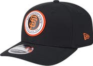 New Era Men's New Era Black San Francisco Giants Circle Patch 9SEVENTY Stretch-Snap Hat