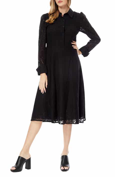 BY DESIGN Ellen Lace Long Sleeve Shirtdress