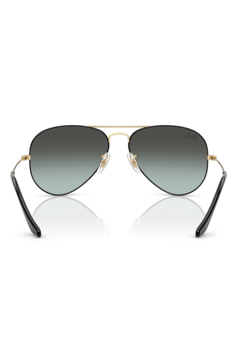 Ray-Ban 58mm Gradient Aviator Sunglasses, Alternate, color, Black Blue