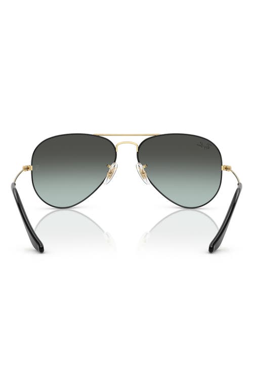 Ray Ban Ray-ban 58mm Gradient Aviator Sunglasses In Black Blue