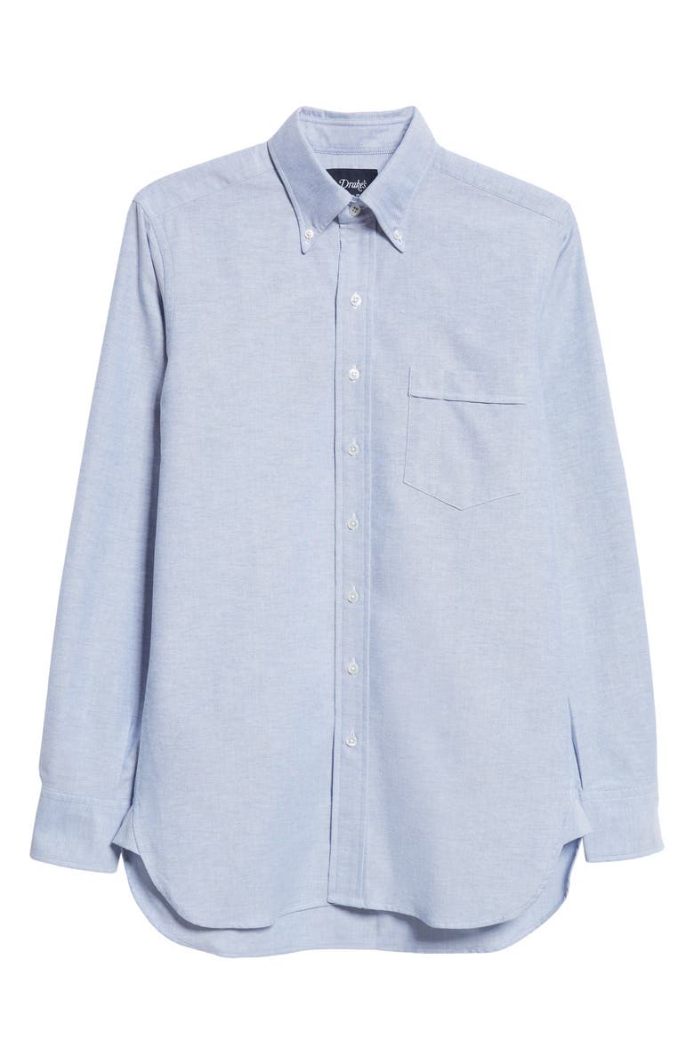 Drake's Oxford Cotton Button-Down Shirt, Alternate, color, 